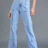 High Waist Straight Jeans with Pockets - Trendociti